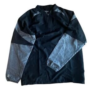 Holloway Black Gray Medium Weather Proof  Removable Sleeve Activewear Pullover